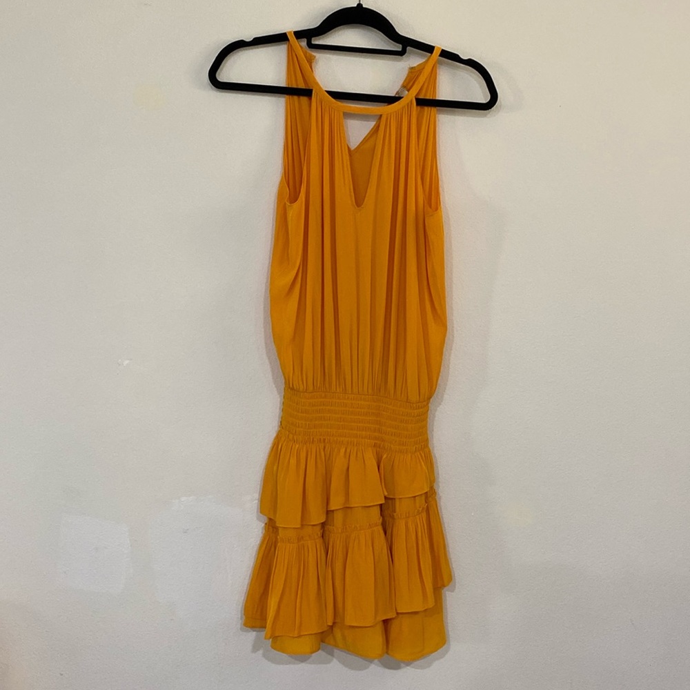 Ramy Brook Yellow Sunflower Mini Dress size xs
